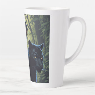 Tasse Latte Fille avec panthère noire