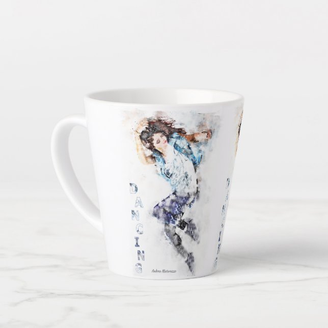 Tasse Latte Fille dansante 2 (Angle gauche)