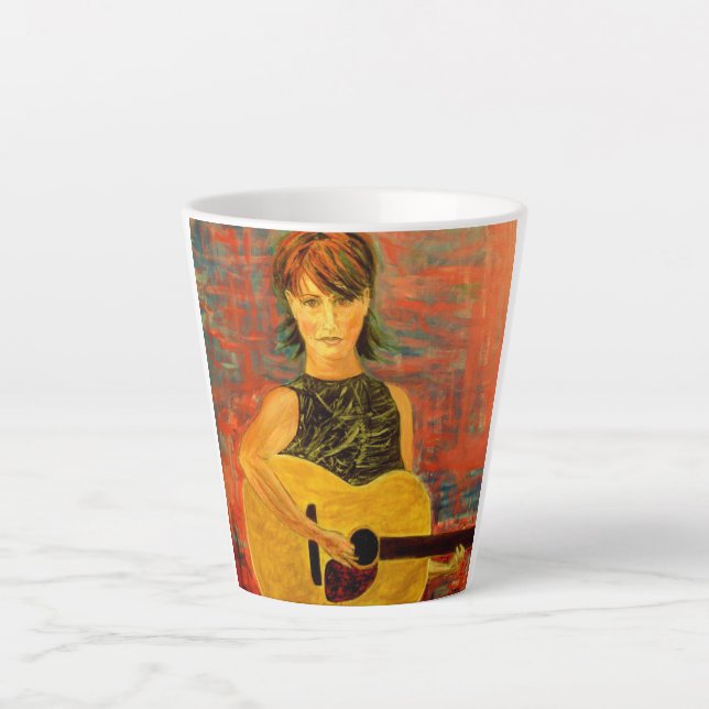 Tasse Latte Fille de musique (Devant)