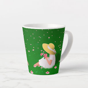 Tasse Latte Fille en herbe