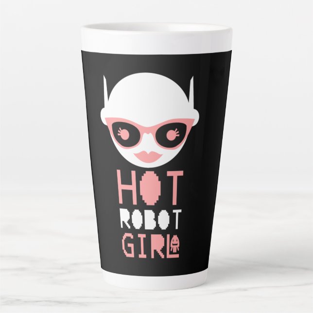 Tasse Latte Fille robot chaude (Devant)