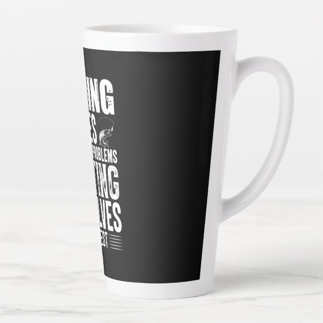 Tasse Latte Fisher Fishing Solves Most Of My Problems (Droite)