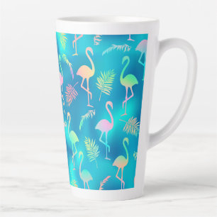 Tasse Latte Flamant rose arc-en-ciel