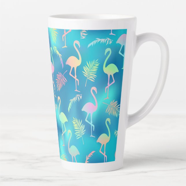 Tasse Latte Flamant rose arc-en-ciel (Droite)