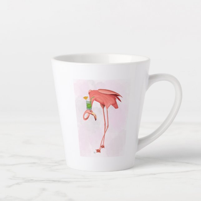 Tasse Latte Flamant rose avec Cocktail (Droite)