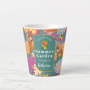 Tasse Latte Flamant rose Garden Turquoise