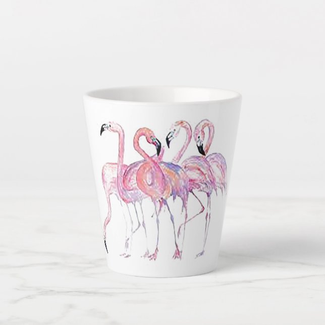 Tasse Latte Flamant rose rose latte Musique (Devant)