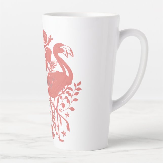 Tasse Latte Flamant Tropical (Droite)