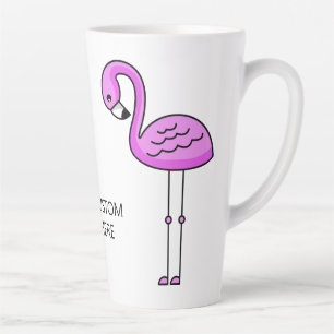Tasse Latte Flamants roses mûrs texte personnalisé Bouteille e