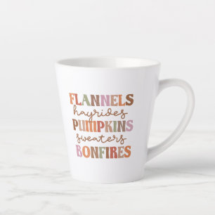 Tasse Latte Flannings Bonfires Citrouille
