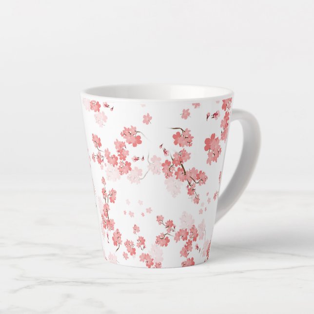 Tasse Latte Fleur de Cerisier 2 (Angle droit)