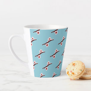 Tasse Latte Fleur de cerisier, Sakura, motif floral rose