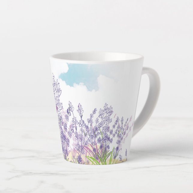 Tasse Latte Fleur de lavande (Angle droit)