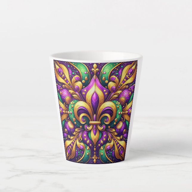 Tasse Latte fleur de lis (Devant)
