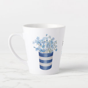 Tasse Latte Fleur de Ne M'oubliez Pas Céramique pour Amoureux