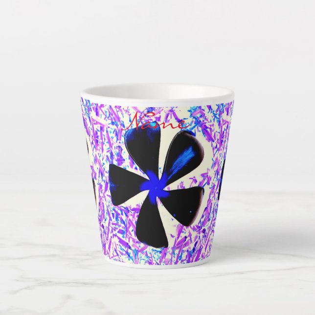 Tasse Latte Fleur de roue à 5 pétales Thunder_Cove (Devant)