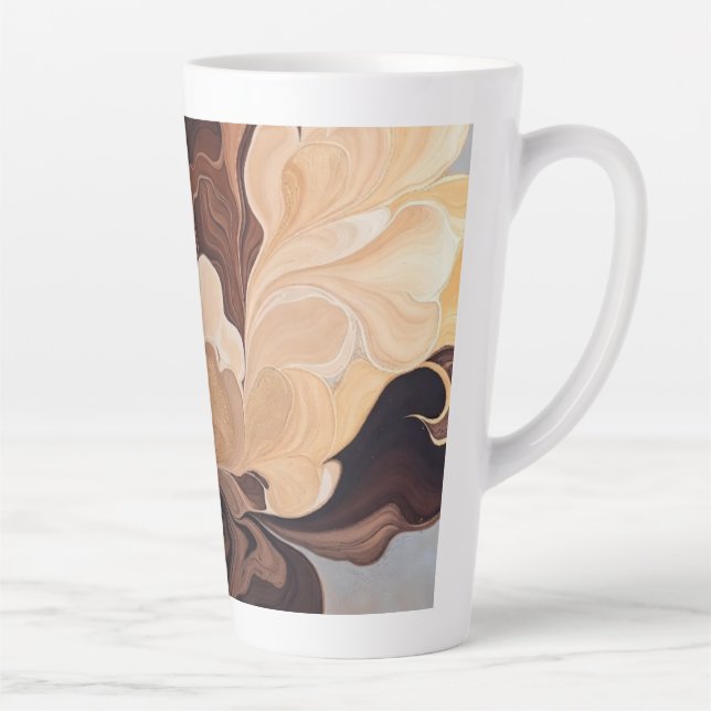 Tasse Latte Fleur de Terre Dorée (Droite)