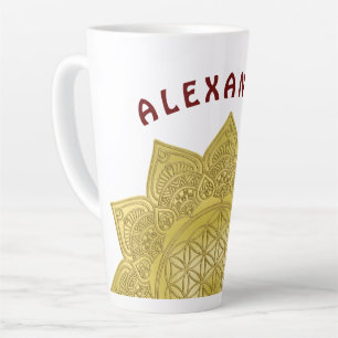 Tasse Latte Fleur De Vie - Indien Mandala 4
