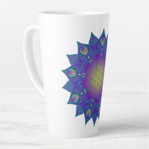 Tasse Latte Fleur De Vie - Mandala Indien 3