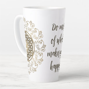 Tasse Latte Fleur de Vie - Ornements Vintage Mandala 2