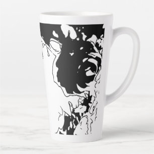 Tasse Latte Fleur Doodle
