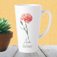 Fleur du mois de naissance Janvier Carnation Latte