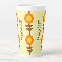 Tasse Latte Fleur Ensoleillée