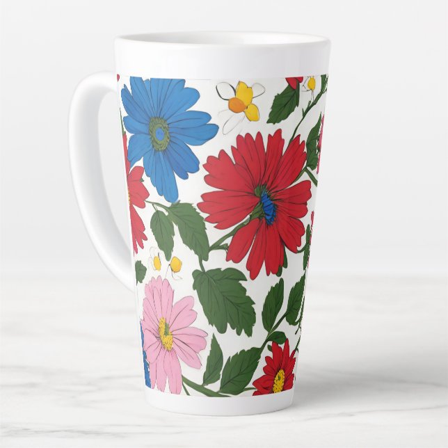 Tasse Latte Fleur grand (Angle gauche)