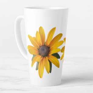 Tasse Latte Fleur Jaune Moderne Simple Noir Eyed Susan