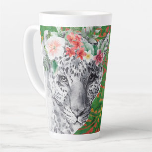 Tasse Latte Fleur Léopard Jungle Batik