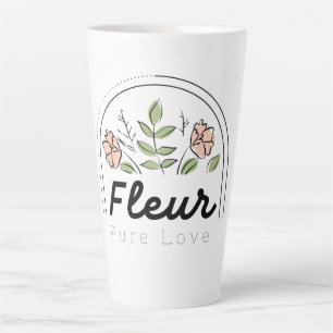 Tasse Latte Fleur – Logo Floral Pure Love