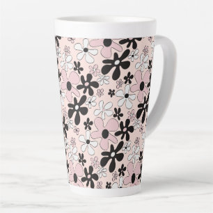 Tasse Latte Fleur Mod Smashingly Épanouie