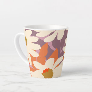 Tasse Latte Fleur moderne Marguerites artistiques Nature Décor