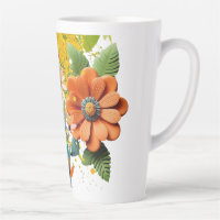 Fleur Orange Silencieuse Sculptée Rêverie Florale 
