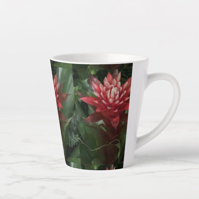Tasse Latte Fleur rouge (Droite)