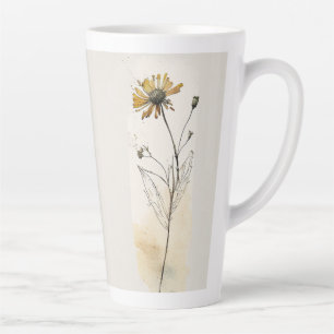 Tasse Latte Fleur sauvage pressé