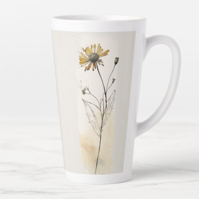 Tasse Latte Fleur sauvage pressé (Droite)