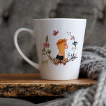 Tasse Latte Fleur sauvage tzigane d'automne | Illustration aqu<br><div class="desc">Aquarelle tendance dessinée à la main illustrations de la flânerie automnale. Ils font de grands cadeaux ! Trouvez quelques bonbons à l'intérieur et faites la journée de quelqu'un ! Si vous souhaitez voir différents éléments, s'il vous plaît envoyez-moi un message. Ajoutez votre libellé personnalisé à cette conception à l'aide des...</div>