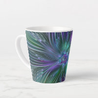 Fleur vert violet Art Abstrait moderne Fractal