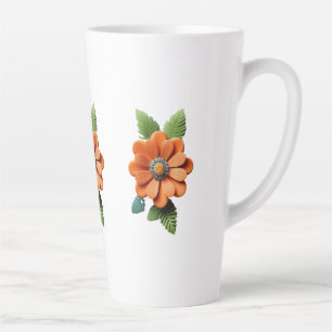 Tasse Latte Fleurir dans Pétales de Papercut d'Ember de Souci