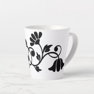 Tasse Latte fleuris-fleurs-motifs