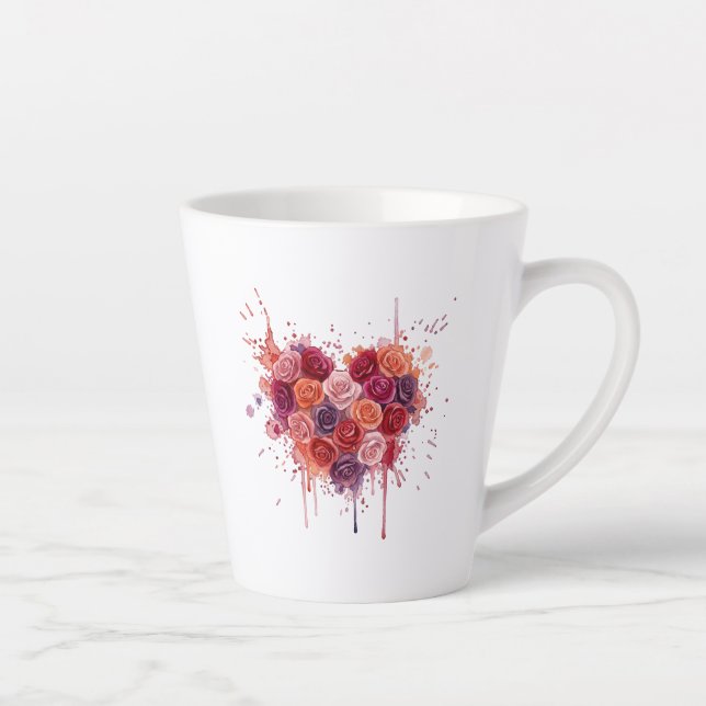 Tasse Latte Fleurs (Droite)