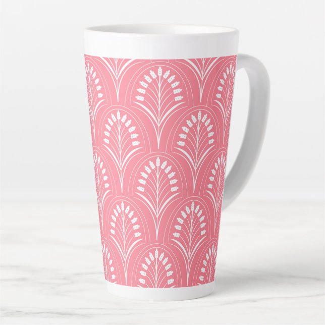Tasse Latte Fleurs blanches Art nouveau (Angle droit)