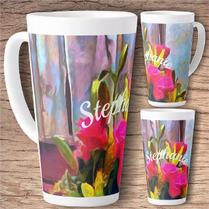 Tasse Latte Fleurs d'amour PM0001