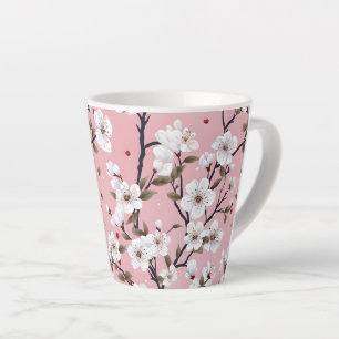 Tasse Latte Fleurs de cerisier romantiques de printemps Japand