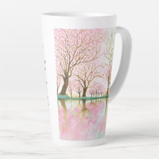 Tasse Latte Fleurs de cerisiers d'amour - Fête des mères