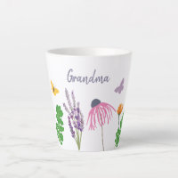 Fleurs de jardin et papillons Grand-mère Anniversa