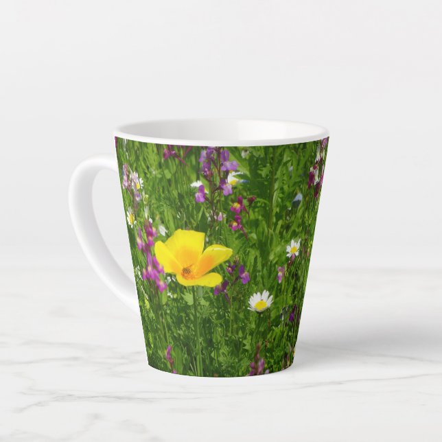 Tasse Latte Fleurs de l'été (Angle gauche)