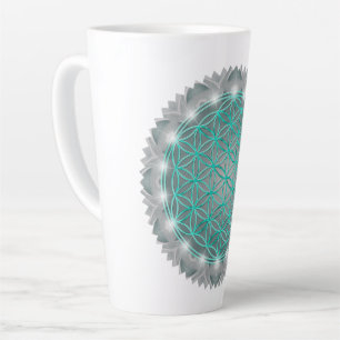 Tasse Latte FLEURS DE VIE - Géométrie Sacrée Lumière 2