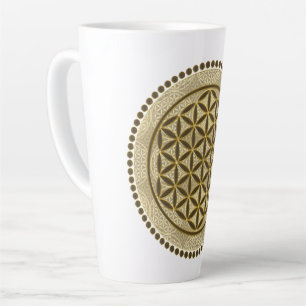 Tasse Latte FLEURS DE VIE - Symbole de géométrie sacrée Art 2